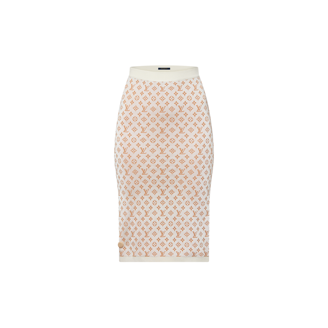 Monogram Jacquard Knit Skirt